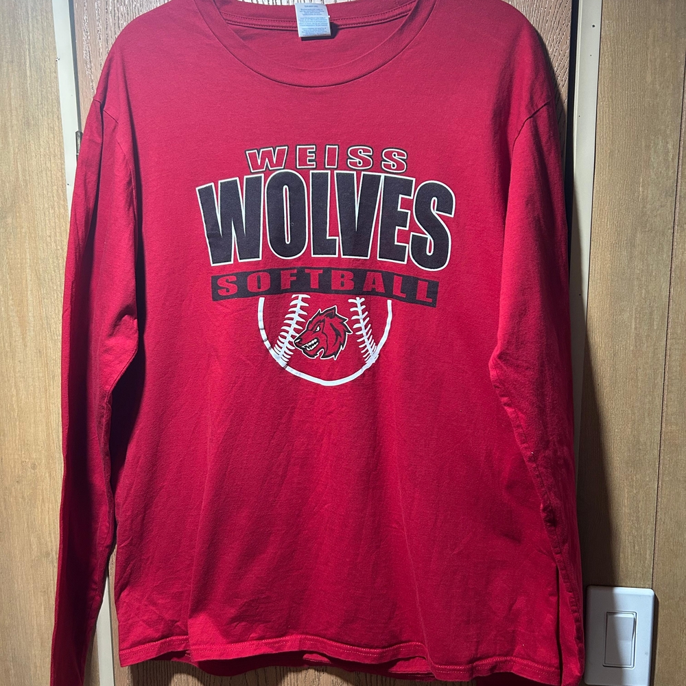 Weiss Wolves Red Long Sleeve Tee
